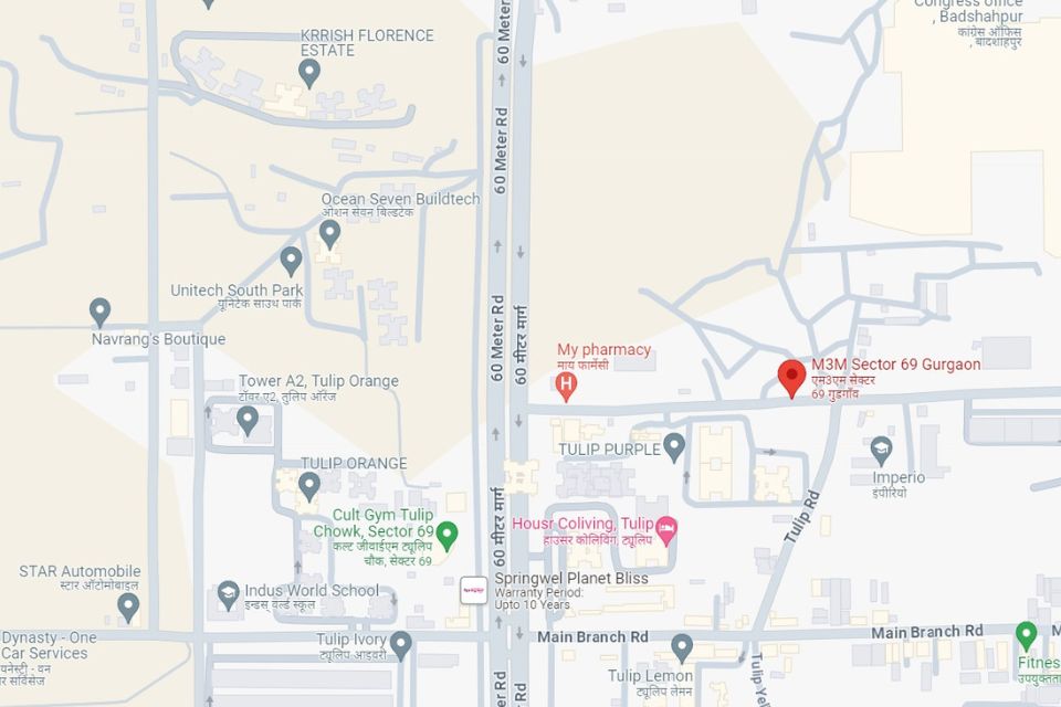 M3M Sector 69 location map